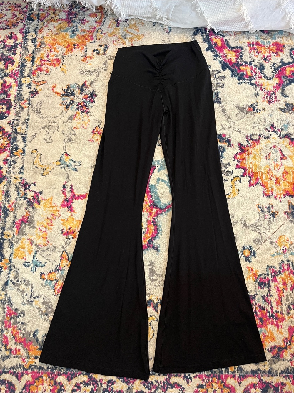 Black High-Waist Flare Yoga Pants